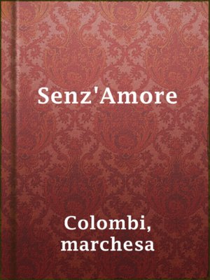 cover image of Senz'Amore